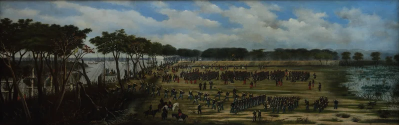 Landing of the Argentine Army in Front of the Curuzu Trenches